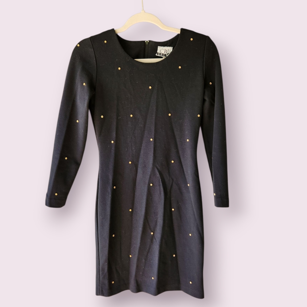90s Black Mini Dress- Size  6
